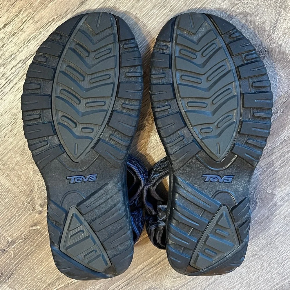 Teva Terra Fi 5 Universal Mens 10 Black Blue Geometric Hiking Sandals 1093379
